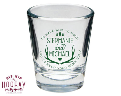 To Have and To  Hold Wedding Shot Glasses #1715