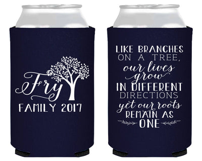 Family Tree Reunion Holiday Can Coolers #1746