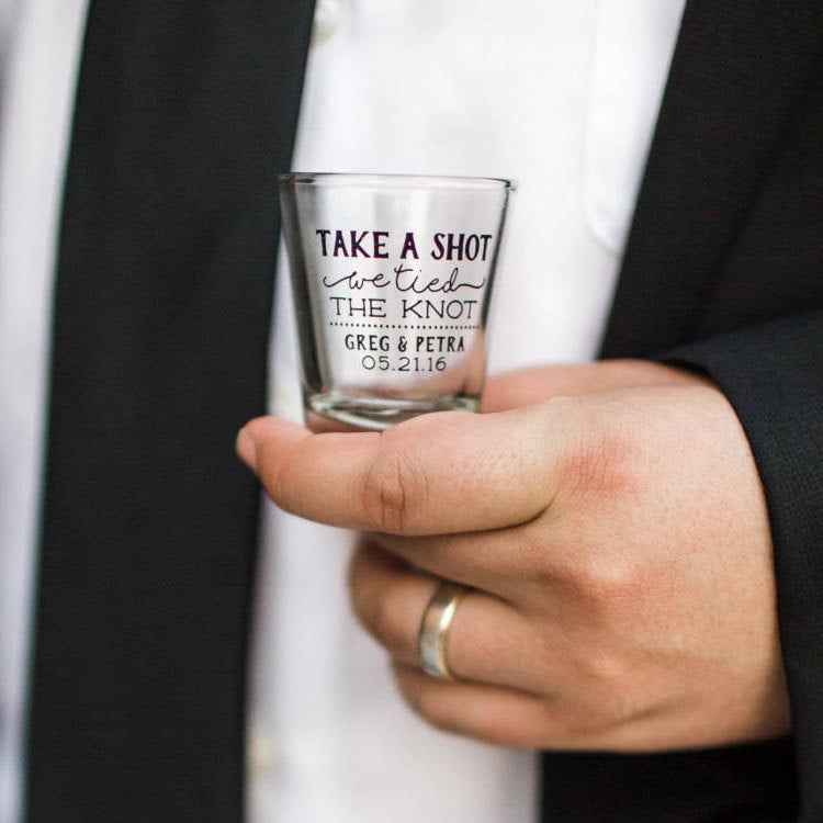 We Tied the Knot Shot Glasses #1446