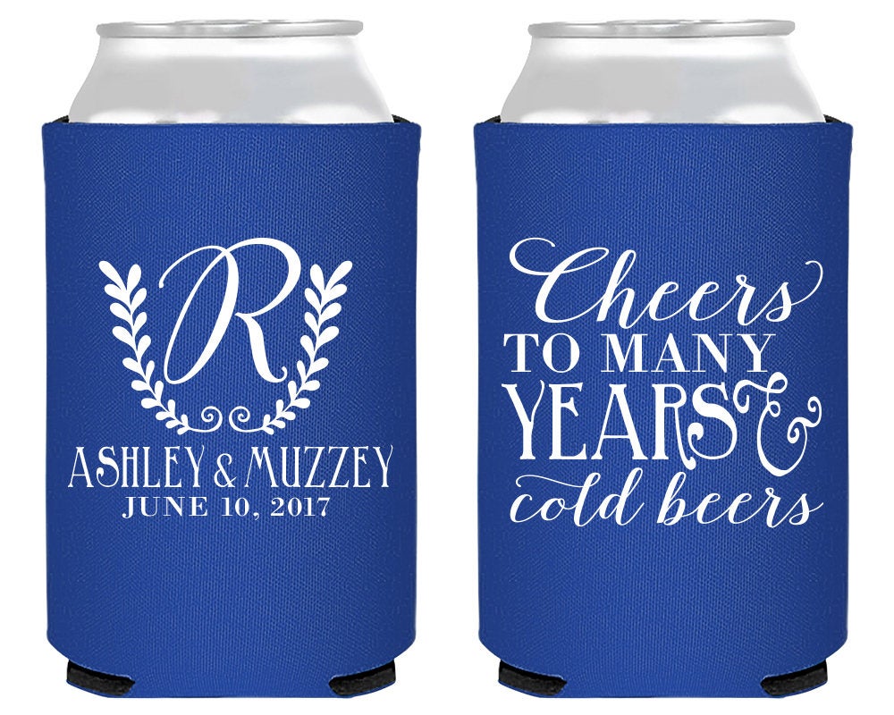 Cheers to Many Years Neoprene Can Coolers #1720