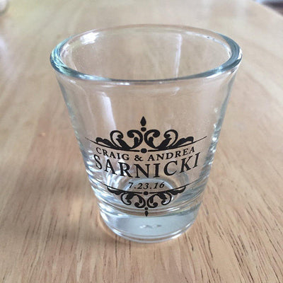 Monogrammed Wedding Shot Glasses #1720