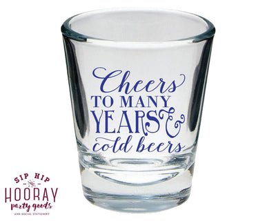 Cheers to Many Years Wedding Shot Glasses #1720