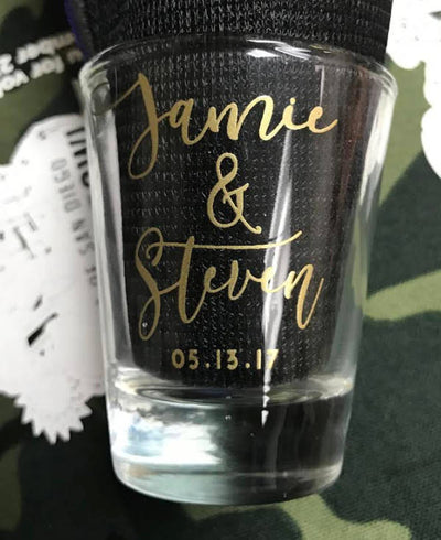Cheers to Many Years Wedding Shot Glasses #1720
