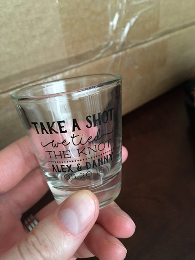 Cheers to Many Years Wedding Shot Glasses #1720