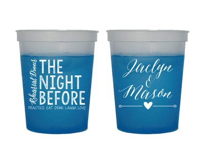 Rehearsal Dinner Color Changing Cups #1758