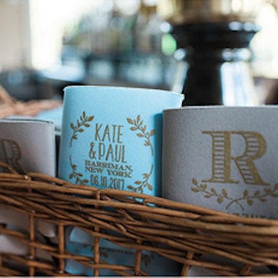 Floral Wedding Design Can Coolers #1055