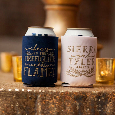 Better Together Mountain Wedding Can Coolers #1527