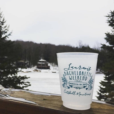 Beach Bach Bachelorette Party Frosted Cups #1737