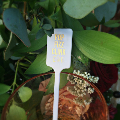 Custom Monogrammed Plastic Stir Sticks #0101