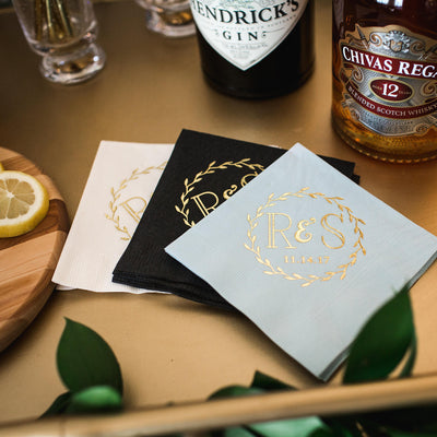 Personalized Party Favors Beverage Napkins