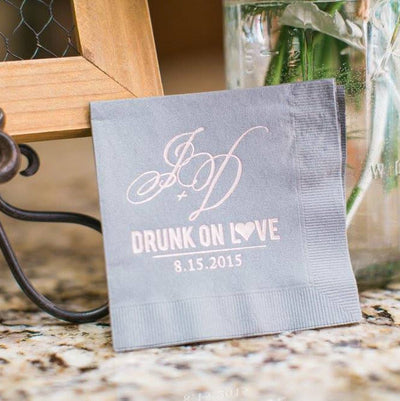 Personalized Party Favors Beverage Napkins