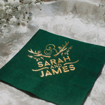 Personalized Party Favors Beverage Napkins