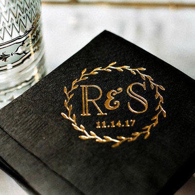 Fun Fact Wedding Beverage Napkins #0211