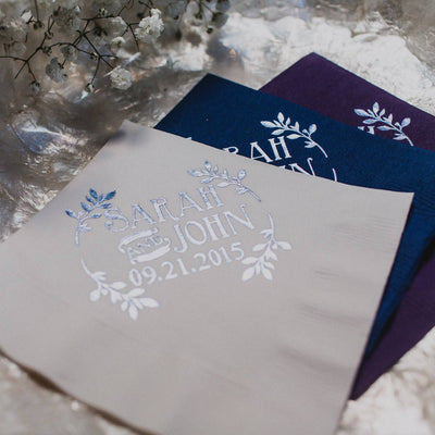 Fun Fact Wedding Beverage Napkins #0211
