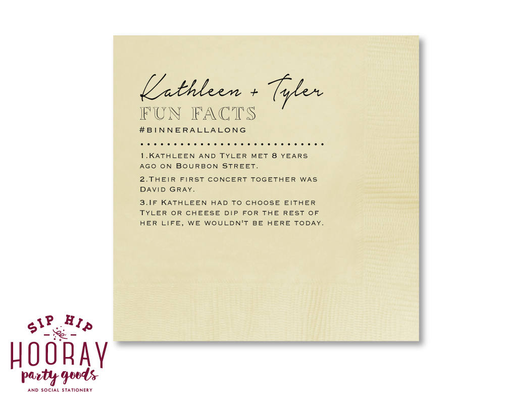 Fun Fact Party Cocktail Napkins #0210