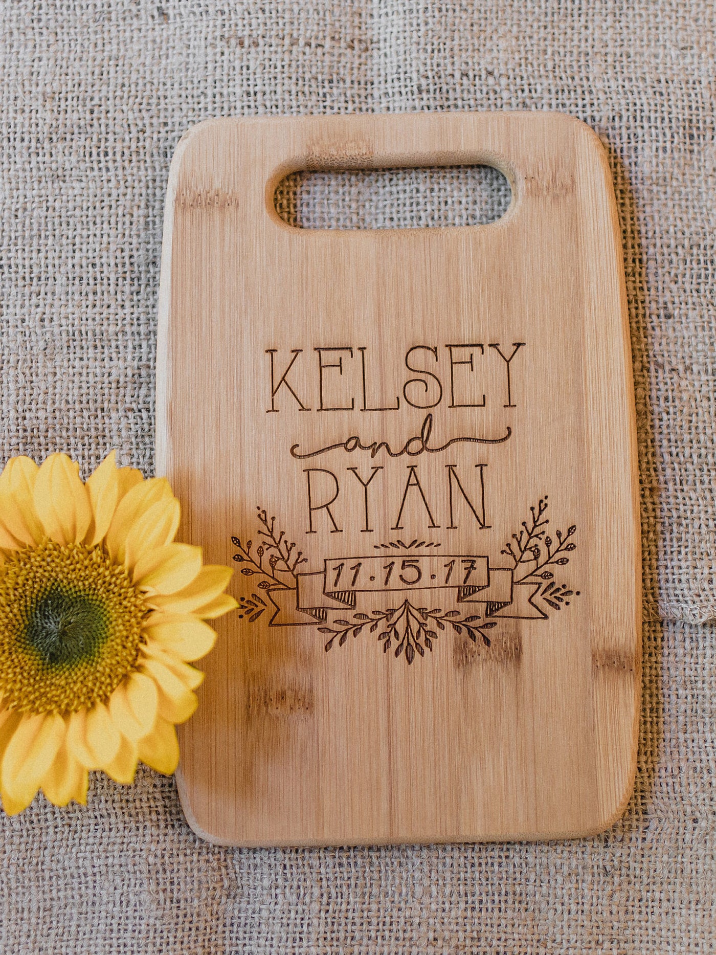 Custom Monogram Cutting Board