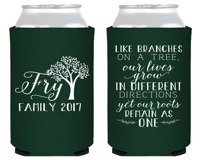 Family Tree Reunion Can Coolers #1746