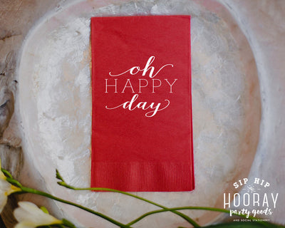 Oh Happy Day Guest Towel Design #1267