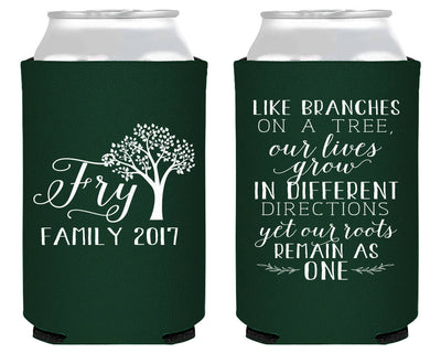 Family Tree Reunion Holiday Can Coolers #1746