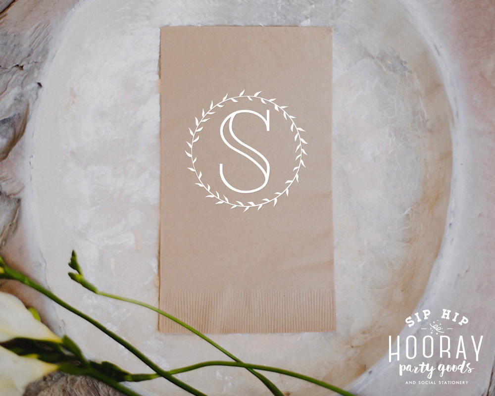 Custom Personalized Monogram Guest Towels #1322