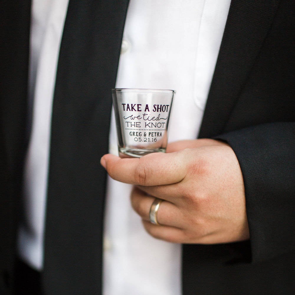 Tied the Knots Wedding Shot Glasses #1514