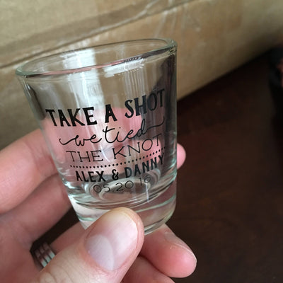 Tied the Knots Wedding Shot Glasses #1514