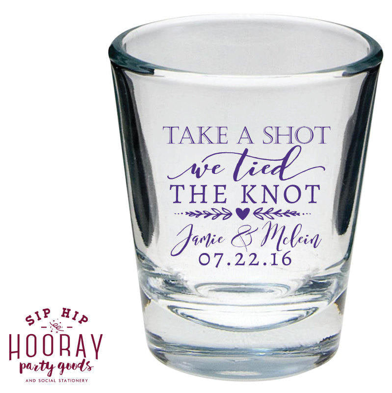 Tied the Knots Wedding Shot Glasses #1514