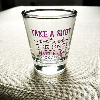 Tied the Knots Wedding Shot Glasses #1514