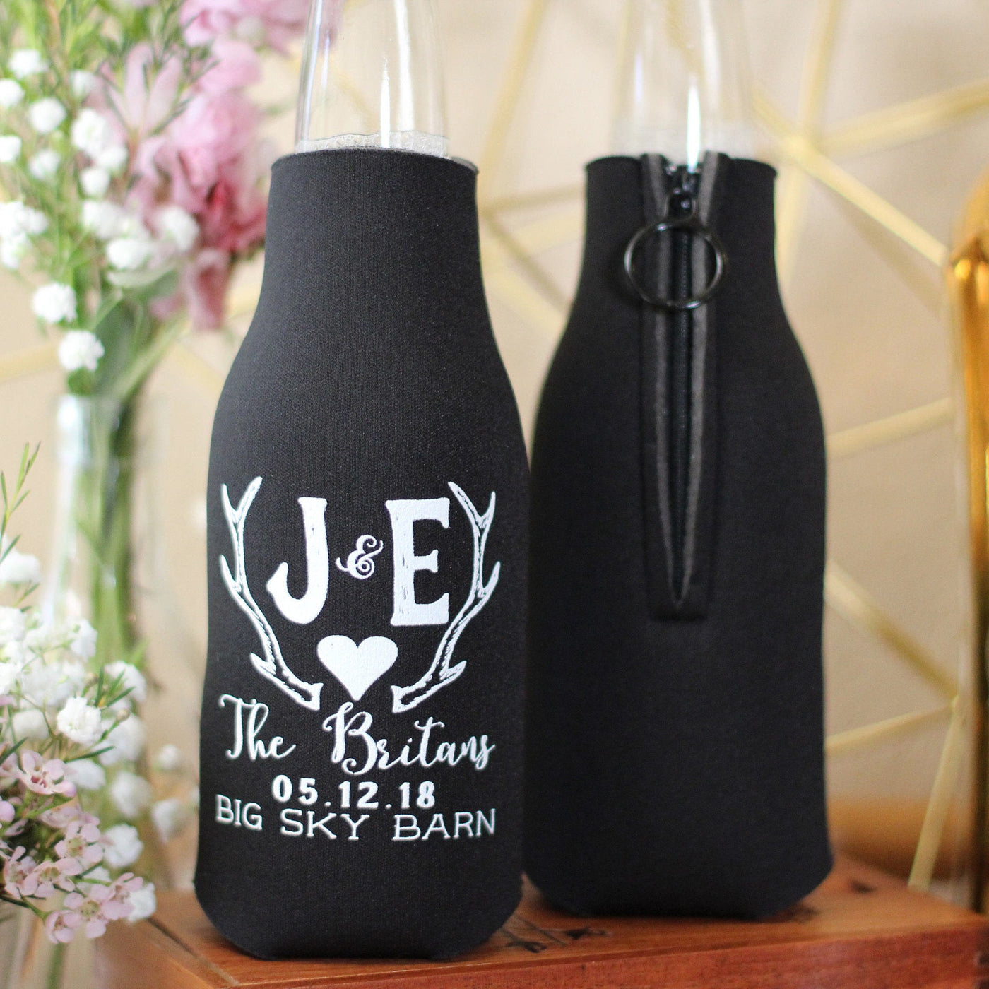 Personalized Party Favors Zipper Bottle Can Coolers