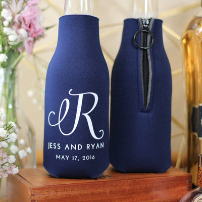 Personalized Party Favors Zipper Bottle Can Coolers