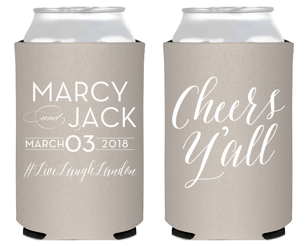 Cheers Y'all Can Cooler Design #1804