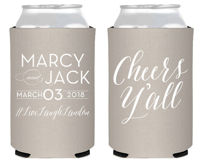 Cheers Y'all Can Cooler Design #1804