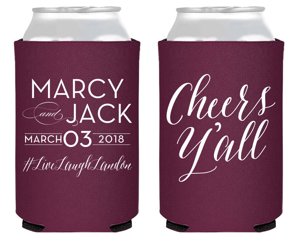 Cheers Y'all Can Cooler Design #1804