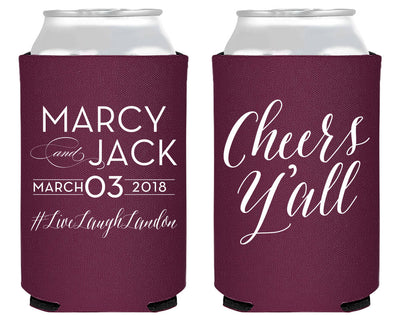 Cheers Y'all Can Cooler Design #1804