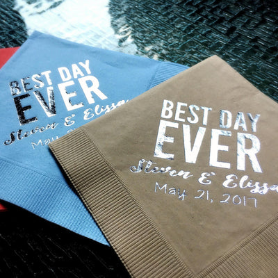 Monogrammed Wedding Napkins #1496