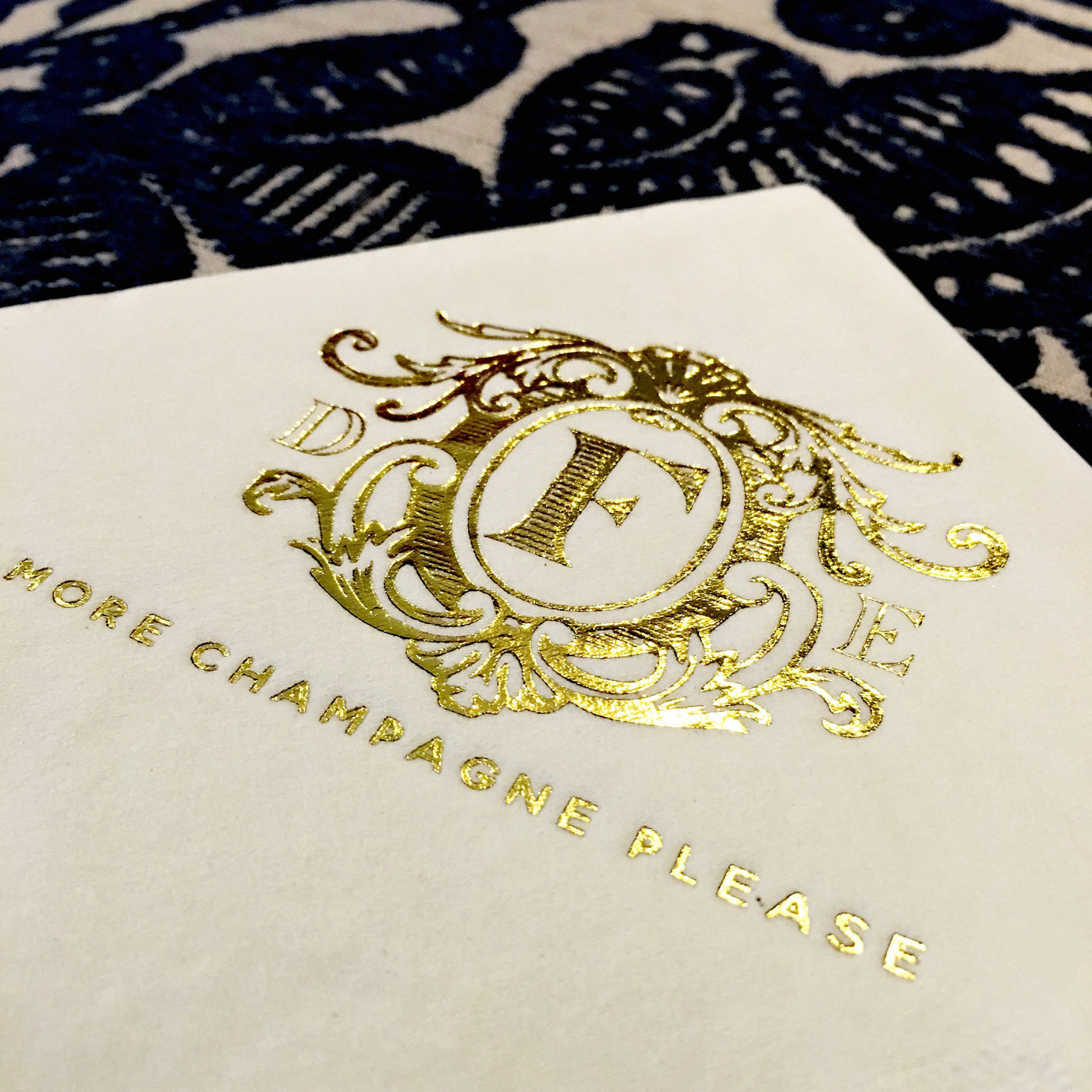 Custom Gold Foil Beverage Napkins #1496