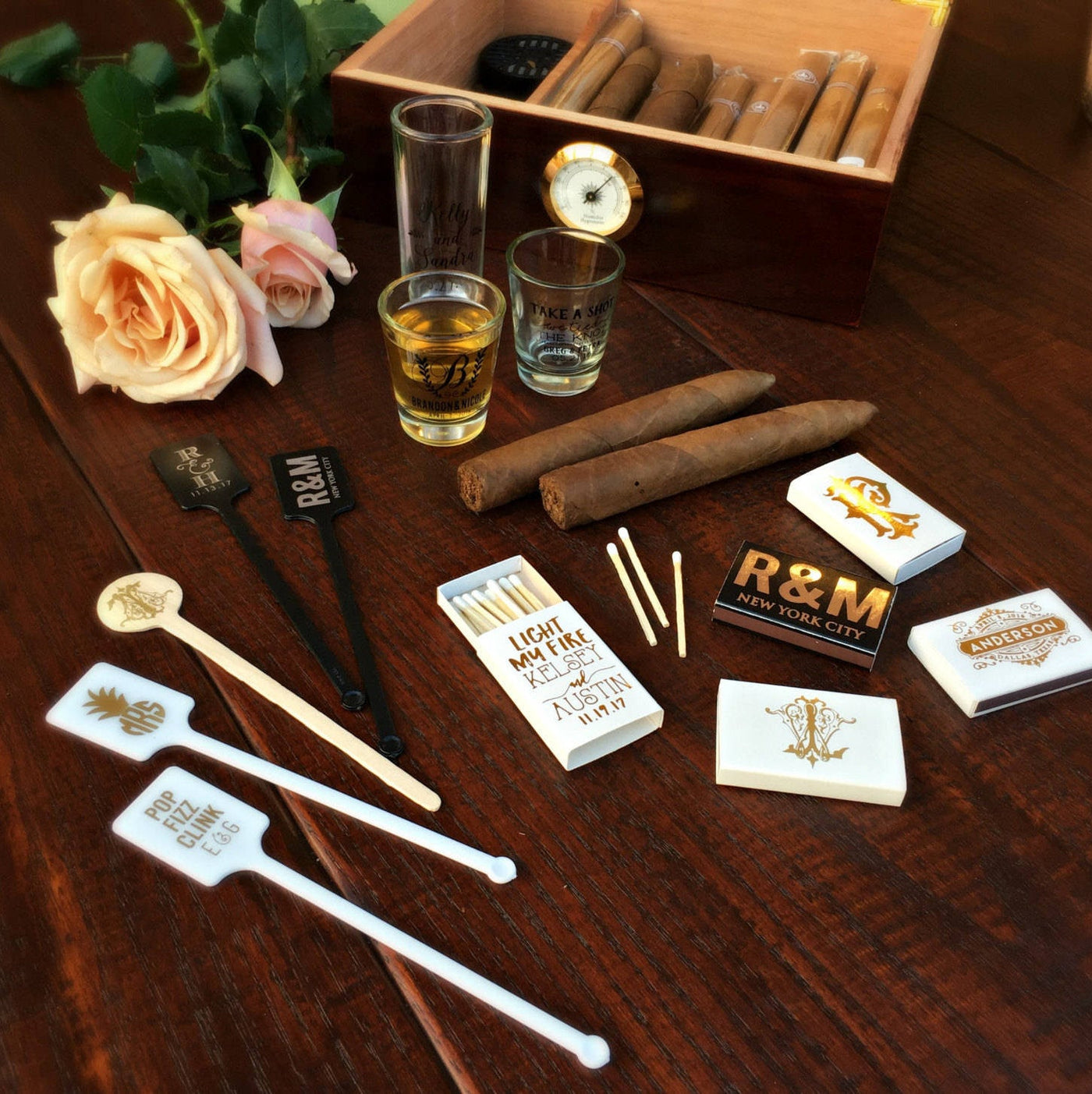 Lets Get Lit Cigar Bar Matchboxes #1496