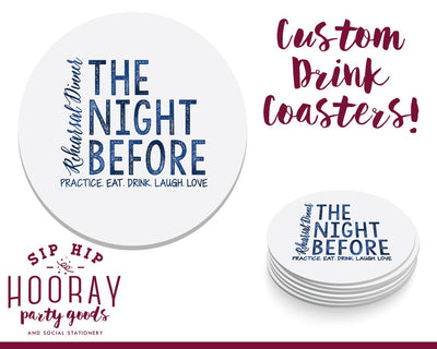 Custom Rehearsal Dinner Coaster Design #1758