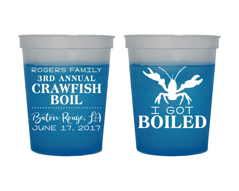 Crawfish Boil Family Reunion Color Changing Cups #1759