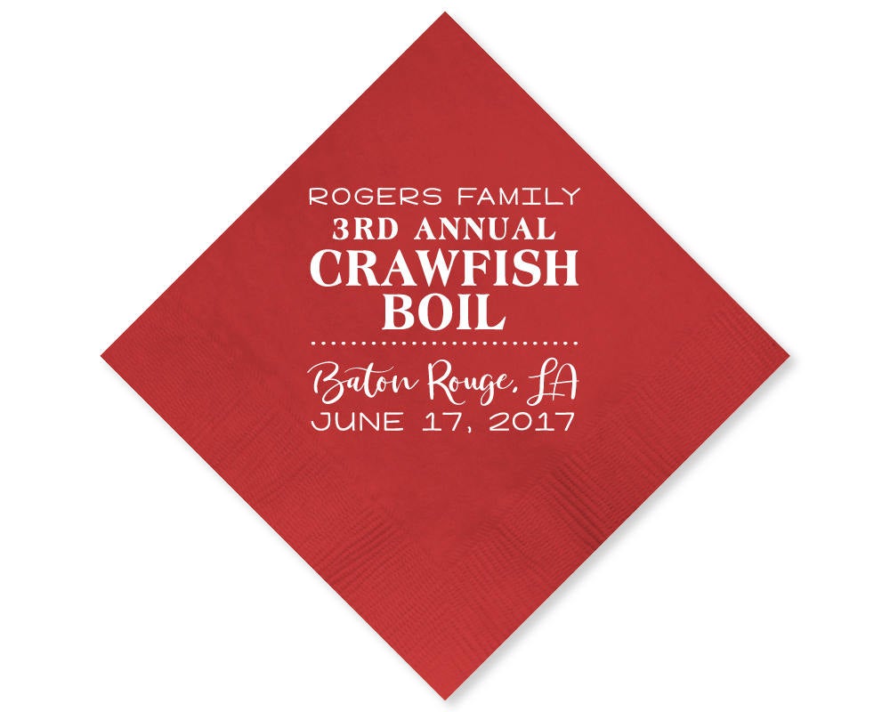 Crawfish Boil Party Napkin Design #1759