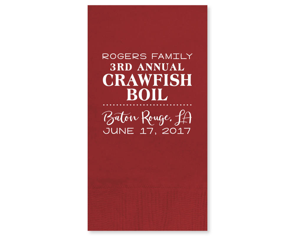 I Got Boiled Party Guest Towel Design #1759