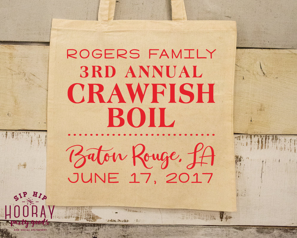 Crawfish Boil Family Reunion Tote Bag Design #1759