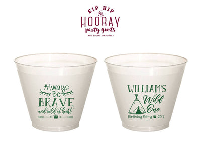 Campout Boys Birthday Frosted Cups, #1763