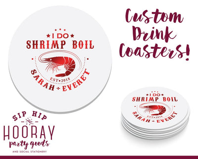 I Do Shrimp Boil Coasters #1807
