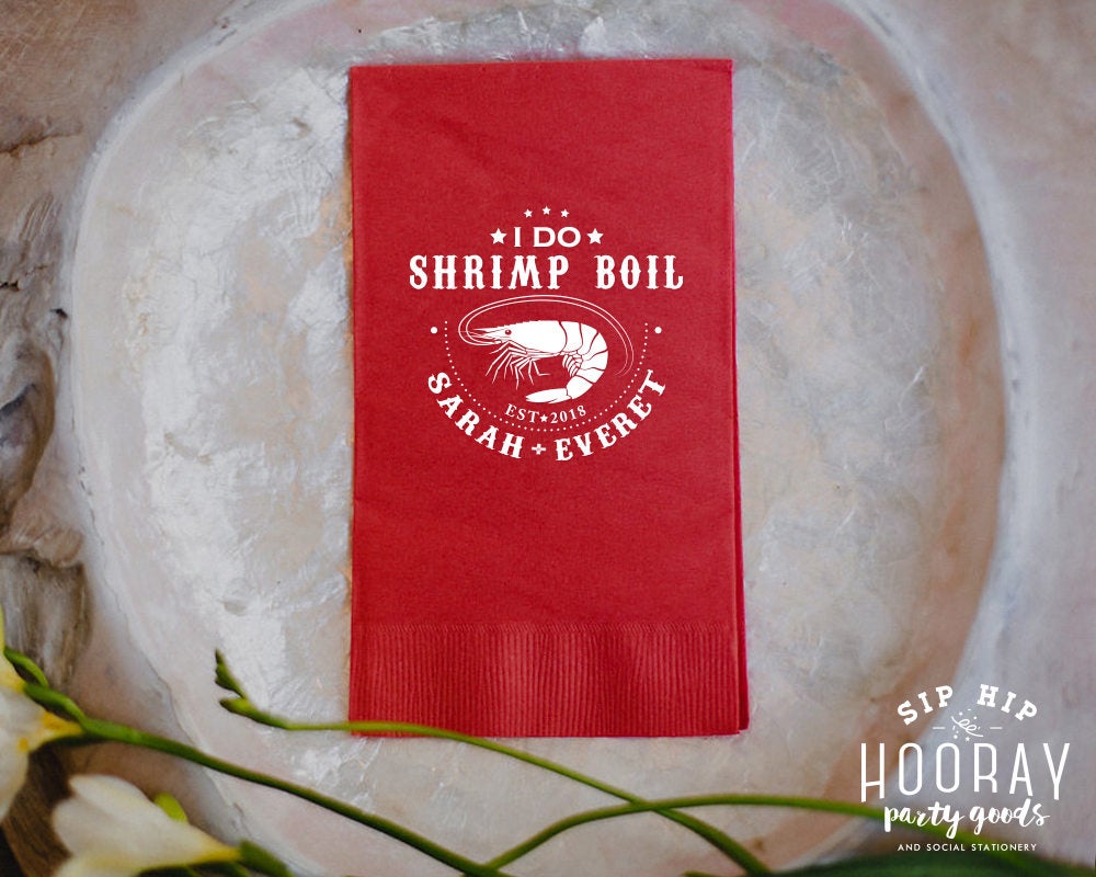I Do Shrimp Boil Guest Towels #1807