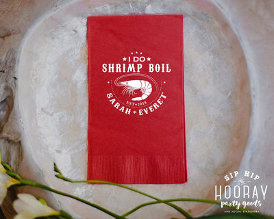 I Do Shrimp Boil Guest Towels #1807