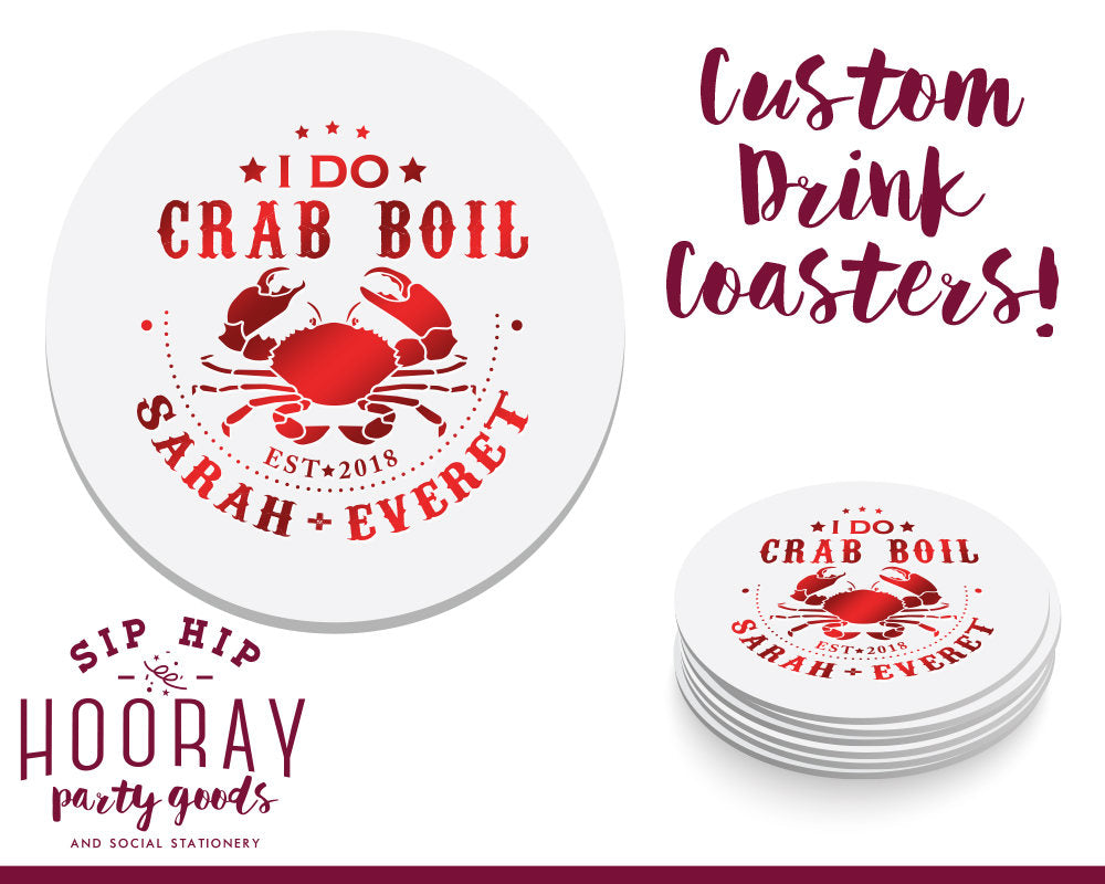 I Do Crab Boil Coasters #1808