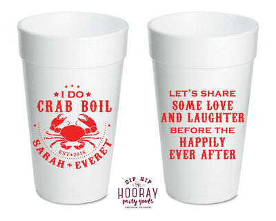I Do Crab Boil Foam Cups #1808