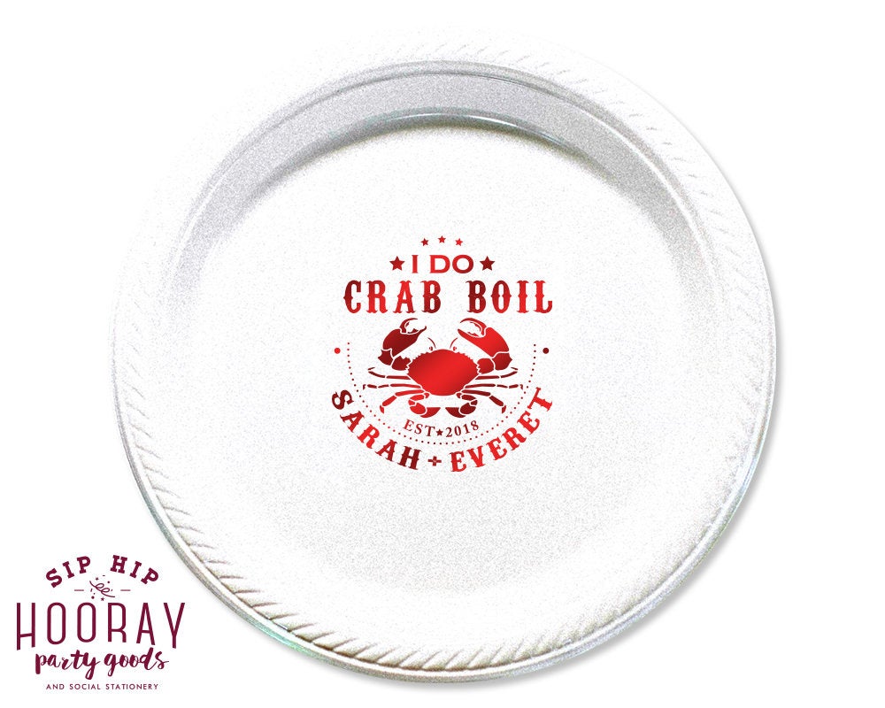 I Do Crab Boil Party Plates #1808