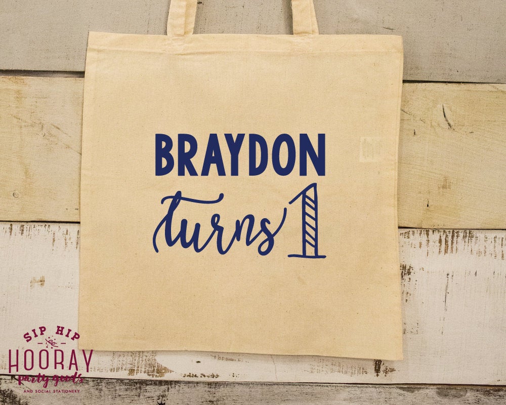 1st Birthday Party Tote Bags #1765